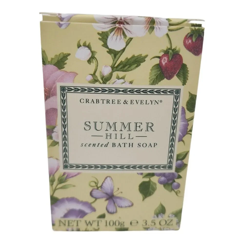 NEW Crabtree & Evelyn SUMMER HILL Scented Bath Soap 3.5oz Retired Scent England